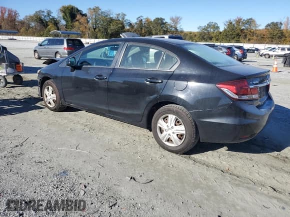 ✅ 2013 Honda Civic LX • VIN: 19XFB2F56DE061059 • Lot: 91099025. Listed on Copart with 186,460 mi. Free auction sales archive from the USA and detailed vehicle history report at DreamBid. Image 2.