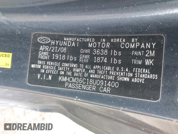 ✅ 2008 Hyundai Accent GS • VIN: KMHCM36C18U091400 • Лот: 41942989. Опубликован ранее на IAAI с пробегом 179 072 миль. Бесплатный доступ к архиву аукционных продаж из США и подробный отчёт об истории автомобиля на DreamBid. Изображение 9.