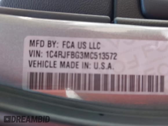 ✅ 2021 Jeep Grand Cherokee Limited • VIN: 1C4RJFBG3MC513572 • Лот: 43158982. Опубликован ранее на IAAI с пробегом 101 641 миль. Бесплатный доступ к архиву аукционных продаж из США и подробный отчёт об истории автомобиля на DreamBid. Изображение 9.