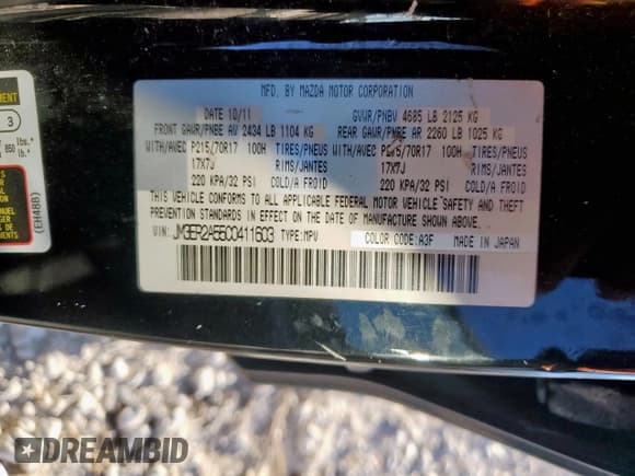 ✅ 2012 Mazda CX-7 i SV • VIN: JM3ER2A55C0411603 • Lot: 66220235. Wystawiony na Copart z przebiegiem 211 918 mil. Bezpłatny archiwum sprzedaży aukcyjnych z USA i szczegółowy raport historii pojazdu na DreamBid. Zdjęcie 13.