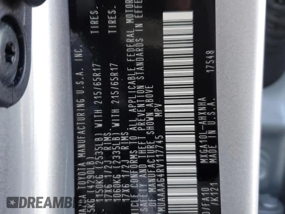 ✅ 2024 Toyota Corolla Cross L • VIN: 7MUAAAAG4RV117745 • Lot: 93353735. Wystawiony na Copart z przebiegiem 3 845 mil. Bezpłatny archiwum sprzedaży aukcyjnych z USA i szczegółowy raport historii pojazdu na DreamBid. Zdjęcie 12.