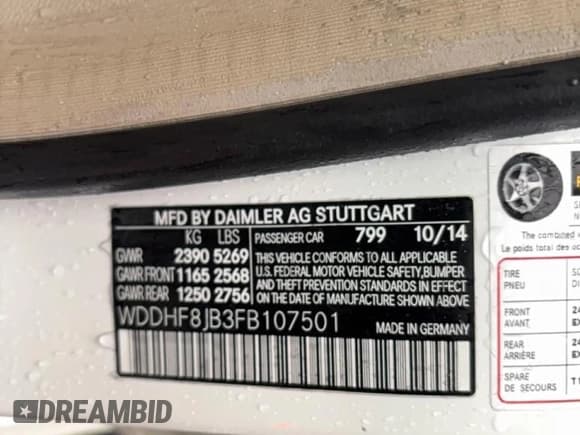 ✅ 2015 Mercedes-Benz E 350 Sport • VIN: WDDHF8JB3FB107501 • Lot: 92485095. Wystawiony na Copart z przebiegiem 158 676 mil. Bezpłatny archiwum sprzedaży aukcyjnych z USA i szczegółowy raport historii pojazdu na DreamBid. Zdjęcie 10.