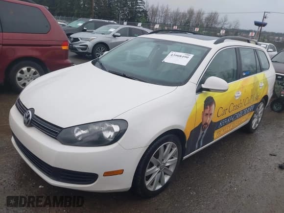 ✅ 2014 Volkswagen Jetta TDI w/Sunroof • VIN: 3VWPL7AJ8EM606329 • Lot: 43908490. Listed on IAAI with 205,317 mi. Free auction sales archive from the USA and detailed vehicle history report at DreamBid. Image 2.