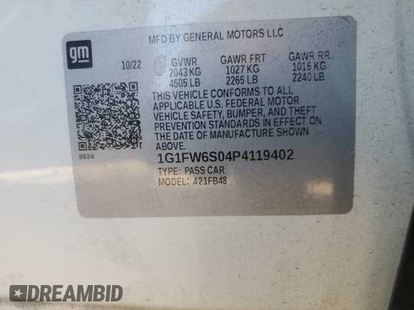 ✅ 2023 Chevrolet Bolt EV 1LT • VIN: 1G1FW6S04P4119402 • Lot: 74401884. Wystawiony na Copart z przebiegiem 29 491 mil. Bezpłatny archiwum sprzedaży aukcyjnych z USA i szczegółowy raport historii pojazdu na DreamBid. Zdjęcie 12.