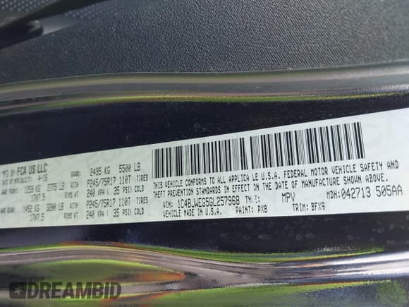 ✅ 2016 Jeep Wrangler Unlimited Sahara • VIN: 1C4BJWEG5GL257968 • Lot: 43730109. Listed on IAAI with 124,130 mi. Free auction sales archive from the USA and detailed vehicle history report at DreamBid. Image 9.