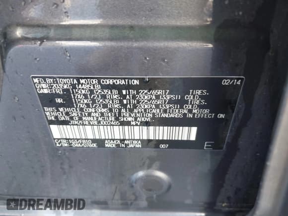 ✅ 2014 Toyota RAV4 LE • VIN: JTMZFREV8EJ002465 • Lot: 43639247. Wystawiony na IAAI z przebiegiem 137 363 mil. Bezpłatny archiwum sprzedaży aukcyjnych z USA i szczegółowy raport historii pojazdu na DreamBid. Zdjęcie 9.