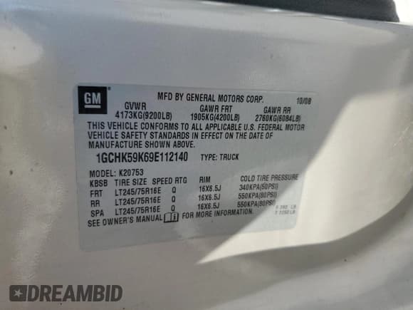 ✅ 2009 Chevrolet Silverado 2500HD LT • VIN: 1GCHK59K69E112140 • Лот: 62650595. Опубликован ранее на Copart с пробегом 291 863 миль. Бесплатный доступ к архиву аукционных продаж из США и подробный отчёт об истории автомобиля на DreamBid. Изображение 12.