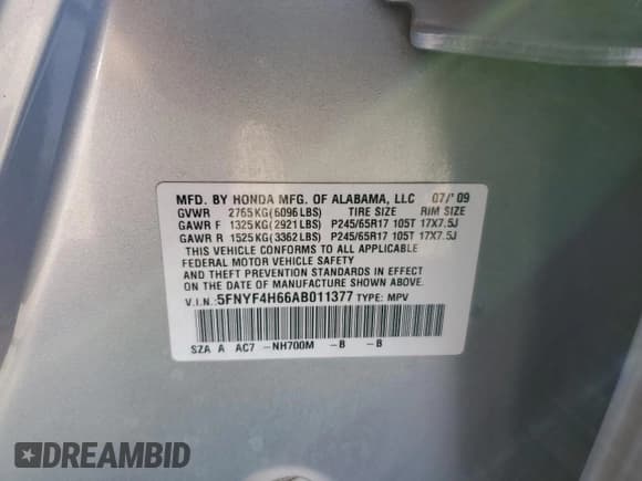 ✅ 2010 Honda Pilot EX-L • VIN: 5FNYF4H66AB011377 • Lot: 82463975. Wystawiony na Copart z przebiegiem 308 002 mil. Bezpłatny archiwum sprzedaży aukcyjnych z USA i szczegółowy raport historii pojazdu na DreamBid. Zdjęcie 13.
