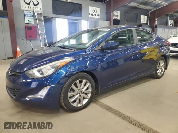 2015 Hyundai Elantra SE with VIN 5NPDH4AE6FH622853, listed as a Copart auction lot 91142465 with 167,581 mi miles and Clean title. Bid and sale history available at DreamBid. Image 1.