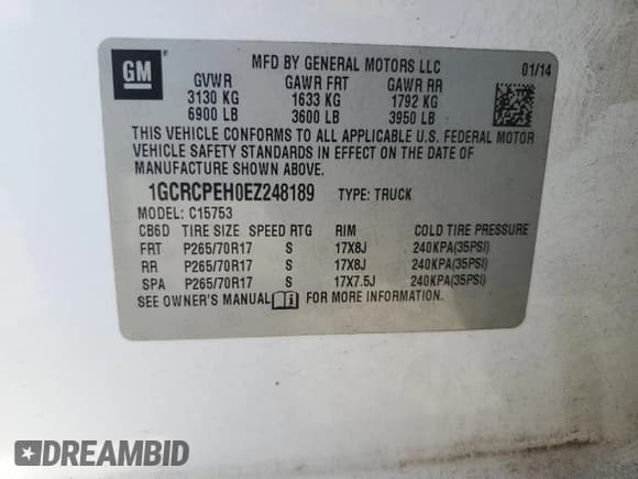 ✅ 2014 Chevrolet Silverado 1500 Work Truck • VIN: 1GCRCPEH0EZ248189 • Лот: 90033135. Опубликован ранее на Copart с пробегом 203 740 миль. Бесплатный доступ к архиву аукционных продаж из США и подробный отчёт об истории автомобиля на DreamBid. Изображение 12.