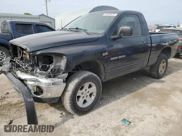 2007 Dodge 1500 SLT with VIN 1D7HU16247J610712, listed as a Copart auction lot 58088925 with Not provided miles and Salvage title. Bid and sale history available at DreamBid. Image 1.