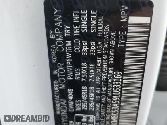 ✅ 2020 Hyundai Kona Ultimate • VIN: KM8K53A59LU533169 • Лот: 72655303. Опубликован ранее на Copart с пробегом 14 489 миль. Бесплатный доступ к архиву аукционных продаж из США и подробный отчёт об истории автомобиля на DreamBid. Изображение 12.