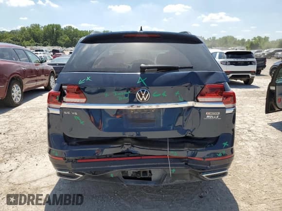 ✅ 2022 Volkswagen Atlas SE • VIN: 1V2HR2CA6NC513606 • Lot: 69908085. Wystawiony na Copart z przebiegiem 49 414 mil. Bezpłatny archiwum sprzedaży aukcyjnych z USA i szczegółowy raport historii pojazdu na DreamBid. Zdjęcie 6.