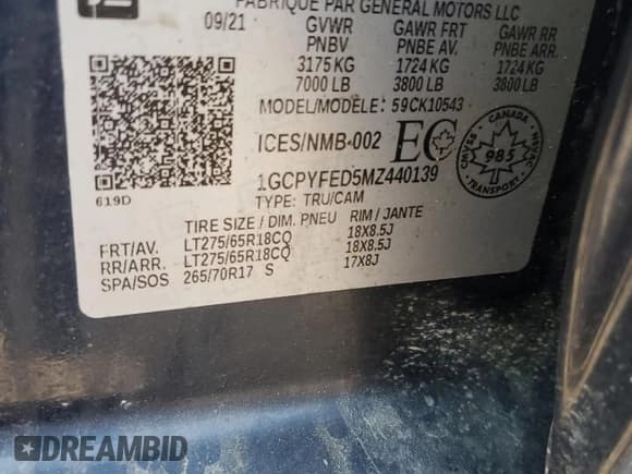 ✅ 2021 Chevrolet Silverado 1500 LT Trail Boss • VIN: 1GCPYFED5MZ440139 • Lot: 76628354. Wystawiony na Copart z przebiegiem 99 978 mil. Bezpłatny archiwum sprzedaży aukcyjnych z USA i szczegółowy raport historii pojazdu na DreamBid. Zdjęcie 13.