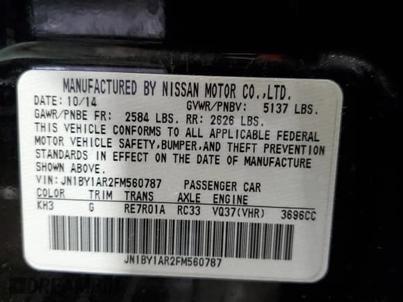 ✅ 2015 Infiniti Q70 • VIN: JN1BY1AR2FM560787 • Лот: 48898195. Опубликован ранее на Copart с пробегом 104 482 миль. Бесплатный доступ к архиву аукционных продаж из США и подробный отчёт об истории автомобиля на DreamBid. Изображение 13.