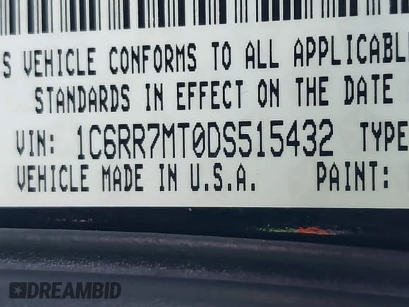✅ 2013 Ram 1500 Sport • VIN: 1C6RR7MT0DS515432 • Lot: 43646533. Listed on IAAI with 104,199 mi. Free auction sales archive from the USA and detailed vehicle history report at DreamBid. Image 9.