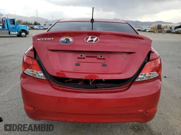 2013 Hyundai Accent GLS with VIN KMHCT4AE0DU550086, listed as a Copart auction lot 62783865 with 85,233 mi miles and Salvage title. Bid and sale history available at DreamBid. Image 6.