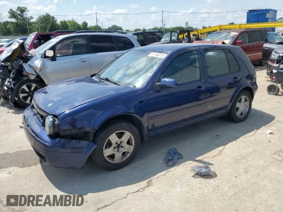 ✅ 1999 Volkswagen Golf • VIN: WVWGA31J9XW618221 • Lot: 61146315. Listed on Copart with 199,820 mi. Free auction sales archive from the USA and detailed vehicle history report at DreamBid. Image 1.