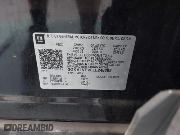 ✅ 2020 GMC Terrain SLT • VIN: 3GKALVEV0LL248399 • Lot: 43707506. Wystawiony na IAAI z przebiegiem 108 062 mil. Bezpłatny archiwum sprzedaży aukcyjnych z USA i szczegółowy raport historii pojazdu na DreamBid. Zdjęcie 9.