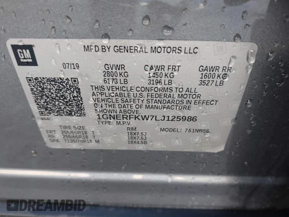 ✅ 2020 Chevrolet Traverse LS • VIN: 1GNERFKW7LJ125986 • Lot: 43445640. Wystawiony na IAAI z przebiegiem 93 583 mil. Bezpłatny archiwum sprzedaży aukcyjnych z USA i szczegółowy raport historii pojazdu na DreamBid. Zdjęcie 9.