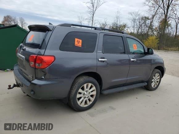 ✅ 2012 Toyota Sequoia Platinum • VIN: 5TDDW5G12CS065381 • Lot: 90434075. Listed on Copart with 256,317 mi. Free auction sales archive from the USA and detailed vehicle history report at DreamBid. Image 3.