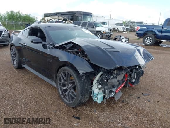 ✅ 2021 Ford Mustang GT • VIN: 1FA6P8CF7M5116461 • Lot: 43213817. Listed on IAAI with 103,210 mi. Free auction sales archive from the USA and detailed vehicle history report at DreamBid. Image 1.