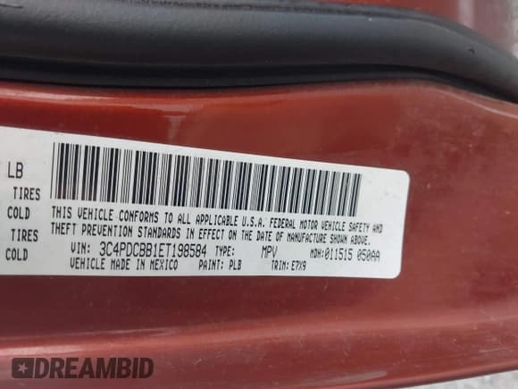 ✅ 2014 Dodge Journey SXT • VIN: 3C4PDCBB1ET198584 • Lot: 43574136. Wystawiony na IAAI z przebiegiem Nie podano. Bezpłatny archiwum sprzedaży aukcyjnych z USA i szczegółowy raport historii pojazdu na DreamBid. Zdjęcie 9.