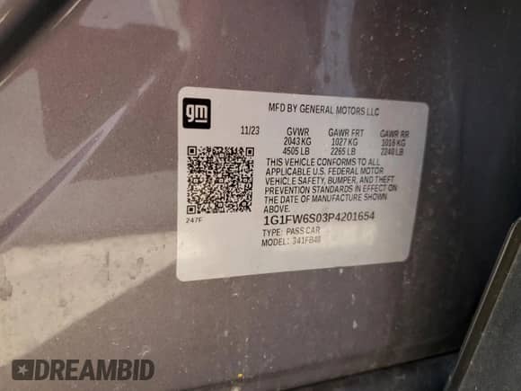 2023 Chevrolet Bolt EV 1LT z VIN 1G1FW6S03P4201654, wystawiony jako Copart lot #47861474 z przebiegiem 7 739 mil mil oraz . Historia ofert i sprzedaży dostępna na DreamBid. Obrazek 14.