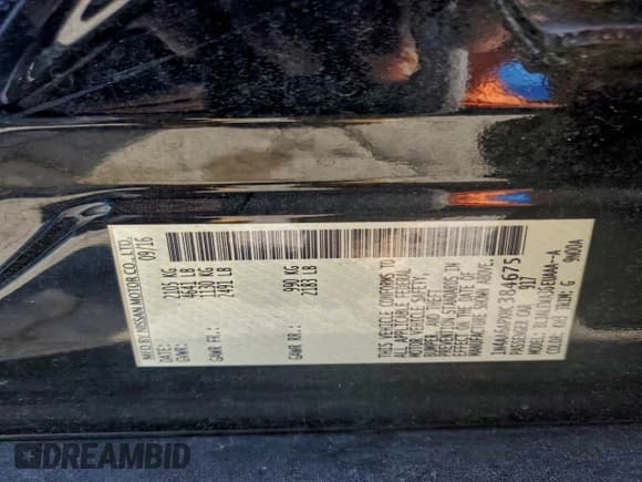 ✅ 2017 Nissan Maxima S • VIN: 1N4AA6APXHC384675 • Lot: 96289695. Listed on Copart with 84,152 mi. Free auction sales archive from the USA and detailed vehicle history report at DreamBid. Image 12.