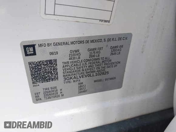 ✅ 2020 GMC Terrain SLT • VIN: 3GKALVEV0LL102925 • Лот: 42854122. Опубликован ранее на IAAI с пробегом 97 169 миль. Бесплатный доступ к архиву аукционных продаж из США и подробный отчёт об истории автомобиля на DreamBid. Изображение 9.