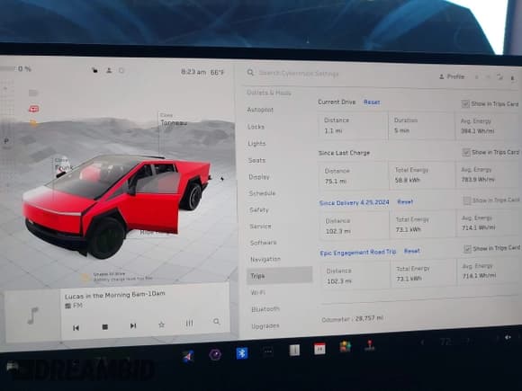 ✅ 2024 Tesla Cybertruck • VIN: 7G2CEHED0RA006320 • Lot: 42956257. Listed on IAAI with 28,757 mi. Free auction sales archive from the USA and detailed vehicle history report at DreamBid. Image 7.