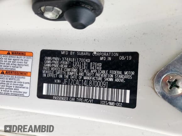 ✅ 2020 Subaru BRZ Limited • VIN: JF1ZCAC14L8700091 • Lot: 57690335. Wystawiony na Copart z przebiegiem 50 010 mil. Bezpłatny archiwum sprzedaży aukcyjnych z USA i szczegółowy raport historii pojazdu na DreamBid. Zdjęcie 12.