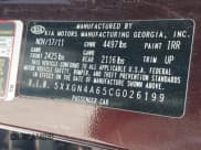 ✅ 2012 Kia Optima EX • VIN: 5XXGN4A65CG026199 • Lot: 42988682. Listed on IAAI with 156,272 mi. Free auction sales archive from the USA and detailed vehicle history report at DreamBid. Image 9.