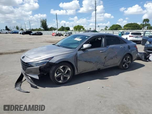 2023 Hyundai Elantra SEL с VIN KMHLS4AG0PU487029, выставлен на аукционе Copart как лот 69097605 с пробегом 28 322 миль миль и На запчасти • Non repairable. История ставок и продаж доступна на DreamBid. Изображение 1.