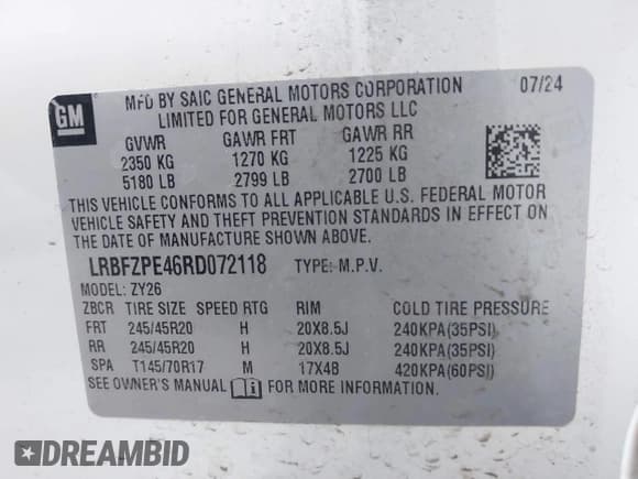 ✅ 2024 Buick Envision Sport Touring • VIN: LRBFZPE46RD072118 • Lot: 42520942. Listed on IAAI with 11,595 mi. Free auction sales archive from the USA and detailed vehicle history report at DreamBid. Image 9.