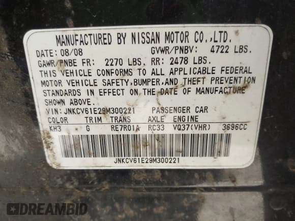 ✅ 2009 Infiniti G37 Journey • VIN: JNKCV61E29M300221 • Лот: 43230163. Опубликован ранее на IAAI с пробегом 162 858 миль. Бесплатный доступ к архиву аукционных продаж из США и подробный отчёт об истории автомобиля на DreamBid. Изображение 9.