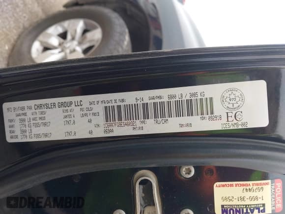 ✅ 2014 Ram 1500 Tradesman • VIN: 1C6RR7FG9ES460321 • Lot: 43511513. Listed on IAAI with 182,963 mi. Free auction sales archive from the USA and detailed vehicle history report at DreamBid. Image 9.