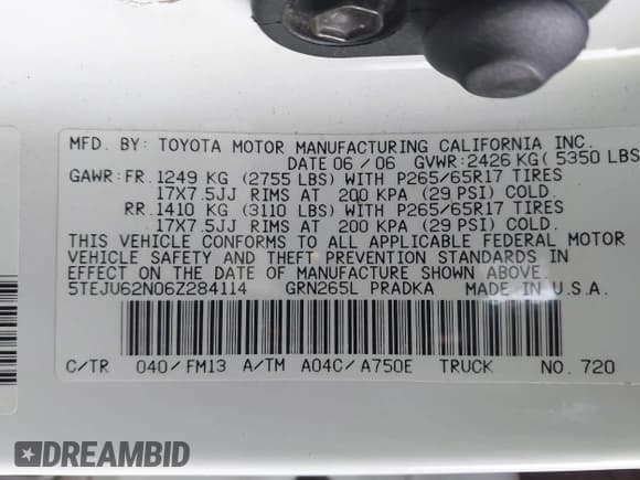 ✅ 2006 Toyota Tacoma PreRunner • VIN: 5TEJU62N06Z284114 • Лот: 41285658. Опубликован ранее на IAAI с пробегом 92 160 миль. Бесплатный доступ к архиву аукционных продаж из США и подробный отчёт об истории автомобиля на DreamBid. Изображение 9.