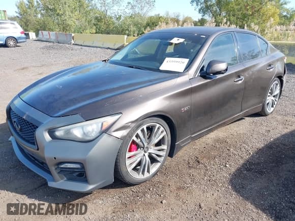 ✅ 2016 Infiniti Q50 Red Sport 400 • VIN: JN1FV7AR5GM451254 • Lot: 43359920. Listed on IAAI with 50,039 mi. Free auction sales archive from the USA and detailed vehicle history report at DreamBid. Image 2.