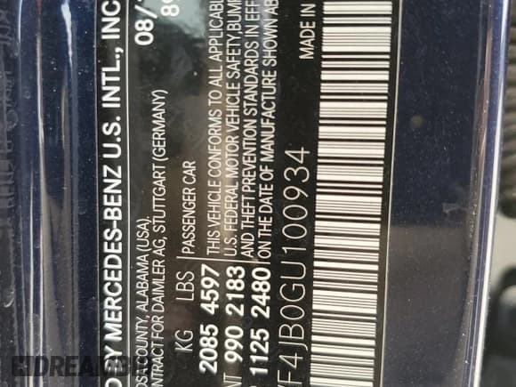 ✅ 2016 Mercedes-Benz C 300 Luxury • VIN: 55SWF4JB0GU100934 • Lot: 82450875. Listed on Copart with 46,068 mi. Free auction sales archive from the USA and detailed vehicle history report at DreamBid. Image 12.