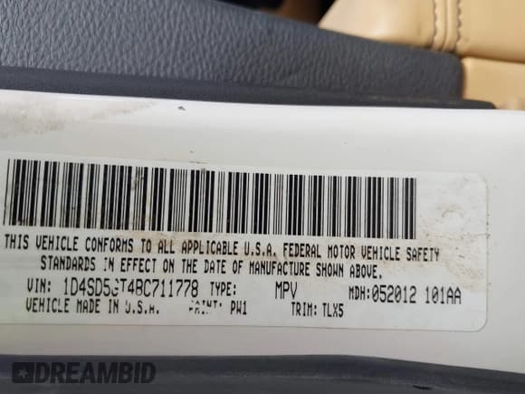 ✅ 2011 Dodge Durango Citadel • VIN: 1D4SD5GT4BC711778 • Лот: 43375329. Опубликован ранее на IAAI с пробегом 178 115 миль. Бесплатный доступ к архиву аукционных продаж из США и подробный отчёт об истории автомобиля на DreamBid. Изображение 9.