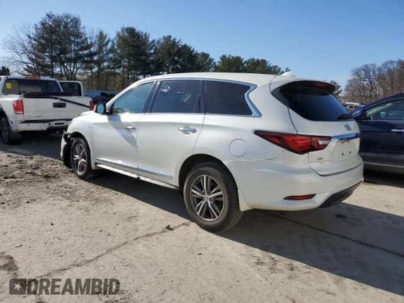 ✅ 2019 Infiniti QX60 Pure • VIN: 5N1DL0MM4KC561837 • Lot: 47443595. Listed on Copart with 143,473 mi. Free auction sales archive from the USA and detailed vehicle history report at DreamBid. Image 2.