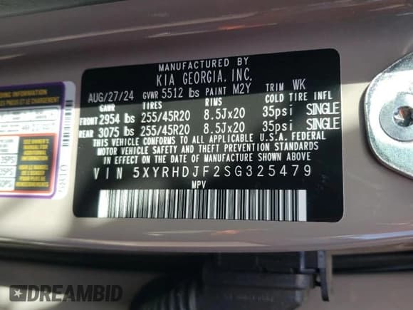 ✅ 2025 Kia Sorento X-Line EX • VIN: 5XYRHDJF2SG325479 • Lot: 55058605. Wystawiony na Copart z przebiegiem 5 525 mil. Bezpłatny archiwum sprzedaży aukcyjnych z USA i szczegółowy raport historii pojazdu na DreamBid. Zdjęcie 13.