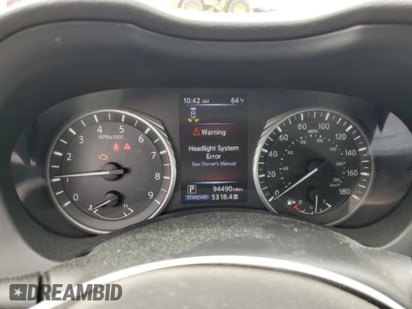 ✅ 2018 Infiniti Q50 Luxe • VIN: JN1EV7AP1JM361682 • Lot: 56711185. Listed on Copart with 94,490 mi. Free auction sales archive from the USA and detailed vehicle history report at DreamBid. Image 9.