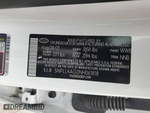 2022 Hyundai Elantra SE with VIN 5NPLL4AG0NH061818, listed as a Copart auction lot 82356695 with 29,018 mi miles and Salvage title. Bid and sale history available at DreamBid. Image 12.