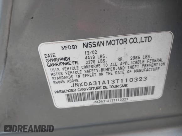 ✅ 2003 Infiniti I35 Luxury • VIN: JNKDA31A13T110323 • Lot: 42752643. Wystawiony na IAAI z przebiegiem 149 295 mil. Bezpłatny archiwum sprzedaży aukcyjnych z USA i szczegółowy raport historii pojazdu na DreamBid. Zdjęcie 9.