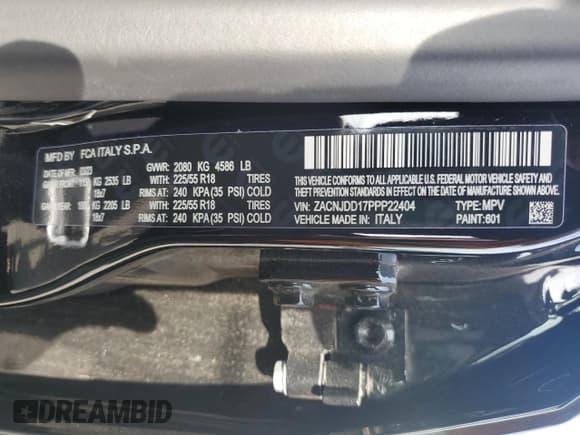 ✅ 2023 Jeep Renegade Limited • VIN: ZACNJDD17PPP22404 • Lot: 68643215. Listed on Copart with 29,369 mi. Free auction sales archive from the USA and detailed vehicle history report at DreamBid. Image 12.