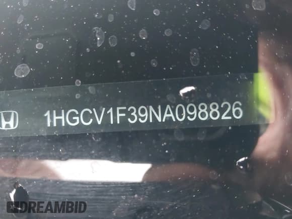 ✅ 2022 Honda Accord Sport • VIN: 1HGCV1F39NA098826 • Lot: 43495647. Wystawiony na IAAI z przebiegiem 18 990 mil. Bezpłatny archiwum sprzedaży aukcyjnych z USA i szczegółowy raport historii pojazdu na DreamBid. Zdjęcie 17.