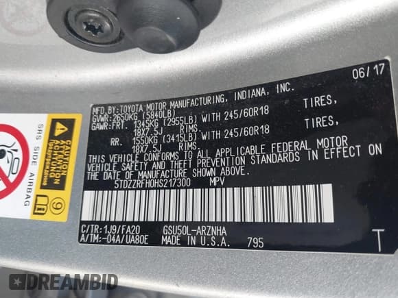 ✅ 2017 Toyota Highlander LE • VIN: 5TDZZRFH0HS217300 • Lot: 41418206. Wystawiony na IAAI z przebiegiem 158 022 mil. Bezpłatny archiwum sprzedaży aukcyjnych z USA i szczegółowy raport historii pojazdu na DreamBid. Zdjęcie 9.