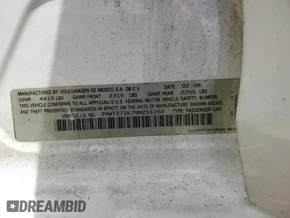 ✅ 2009 Volkswagen Jetta SE • VIN: 3VWTZ71K79M251262 • Lot: 60566824. Wystawiony na Copart z przebiegiem 196 823 mil. Bezpłatny archiwum sprzedaży aukcyjnych z USA i szczegółowy raport historii pojazdu na DreamBid. Zdjęcie 13.